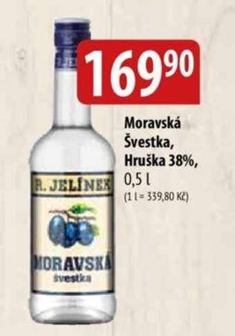 Bala Moravská Švestka, Hruška 38%, nabídka