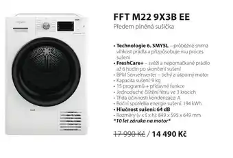 Whirlpool FFT M22 9X3B EE Předem plněná sušička nabídka