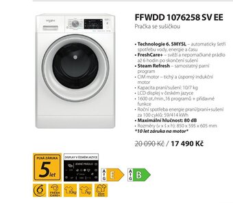 Whirlpool FFWDD 1076258 SV EE nabídka