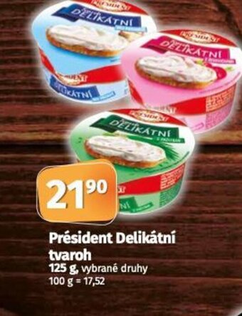 Coop Président Delikátní tvaroh nabídka