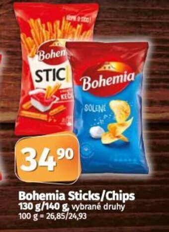 Coop Bohemia Sticks/Chips 130 g/140 g nabídka