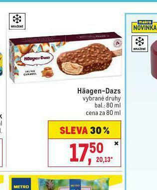 Makro Häagen dazs zmrzlina nabídka