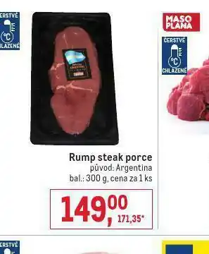 Makro Rump steak porce nabídka