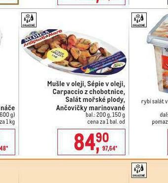 Makro Carpaccio z chobotnice nabídka