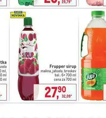 Makro Frupper sirup nabídka