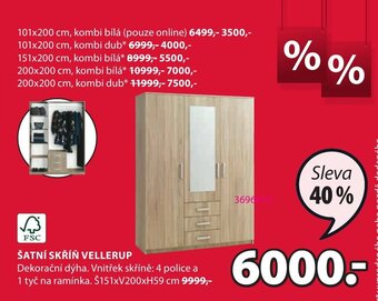 JYSK ŠATNÍ SKŘÍŇ VELLERUP nabídka