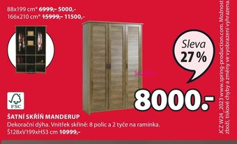 JYSK ŠATNÍ SKŘÍŇ MANDERUP nabídka
