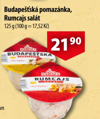 CBA Budapešťská pomazánka, Rumcajs salát nabídka