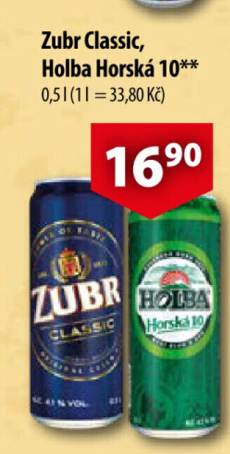 CBA Zubr Classic, Holba Horská 10 nabídka
