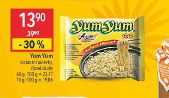 Globus Yum yum instantní polévka nabídka