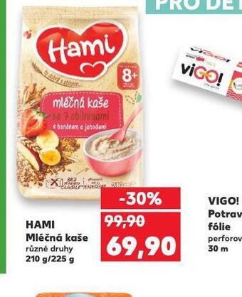 Kaufland Hami mléčná kaše nabídka