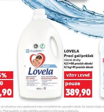 Kaufland Lovela prací gel / prášek nabídka