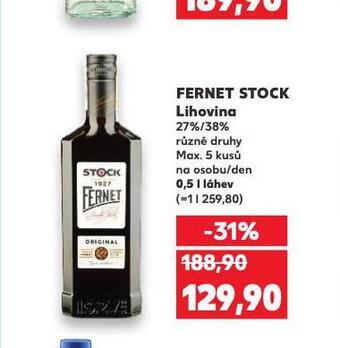 Kaufland Fernet stock nabídka
