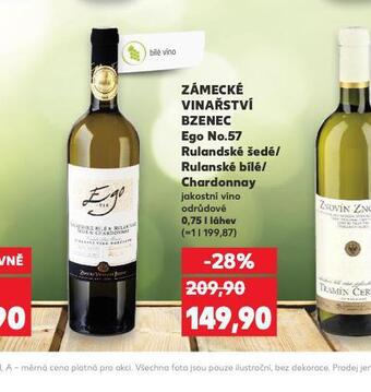 Kaufland Zámecké vinařství bzenec ego no. 57 nabídka