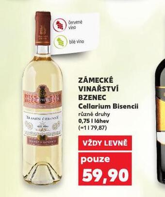 Kaufland Zámecké vinařství bzenec cellarium bisencii nabídka