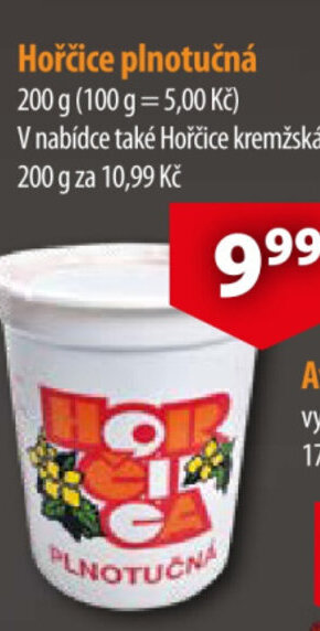 CBA Hořčice plnotučná nabídka