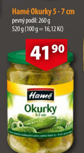 CBA Hamé Okurky 5-7 cm nabídka