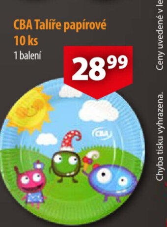 CBA CBA Talíře papírové 10 ks nabídka