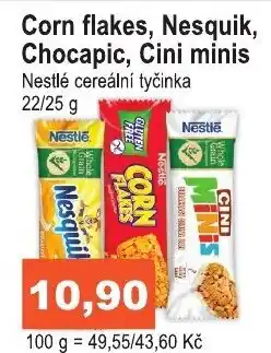 COOP DISKONT Corn flakes, Nesquik, Studentská pečeť' Chocapic, Cini minis nabídka