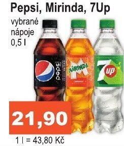 COOP DISKONT Pepsi, Mirinda, 7Up nabídka
