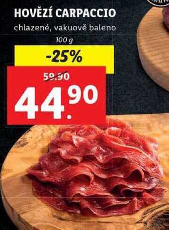 Lidl Hovězí carpaccio, 100 g nabídka