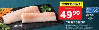 Lidl Treska obecná, cena za 100 g nabídka