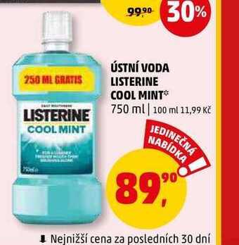 Penny Market Ústní voda listerine cool mint, 750 ml nabídka