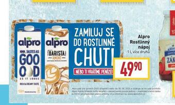 Billa Alpro rostlinný nápoj nabídka