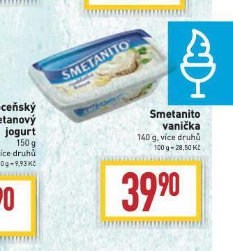 Billa Smetanito vanička nabídka