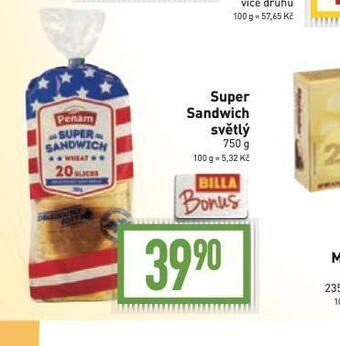 Billa Super sandwich světlý nabídka