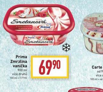 Billa Prima zmrzlina vanička nabídka