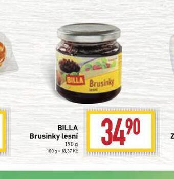 Billa Billa brusinky lesní nabídka