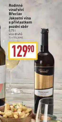 Billa Rodinné vinařství břeclav jakostní vína s přívlastkem nabídka