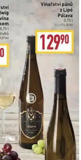 Billa Vinařství pánů z lipé pálava nabídka