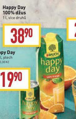 Billa Happy day 100% džus nabídka