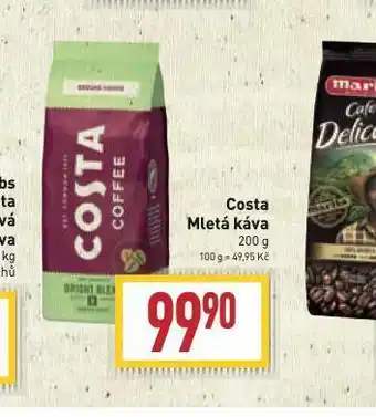 Billa Costa mletá káva nabídka