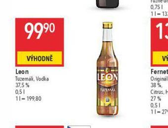 Globus Leon tuzemák, vodka nabídka