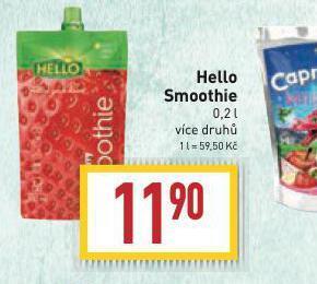 Billa Hello smoothie nabídka