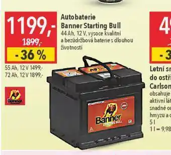 Globus Autobaterie banner starting bull 72 ah nabídka