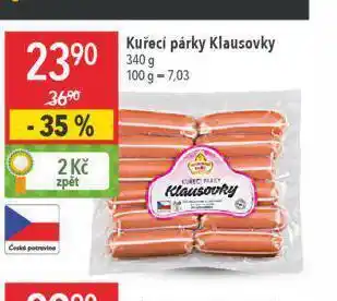 Globus Kuřecí párky kalusovky nabídka