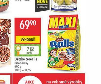 Globus Dětské cereálie nabídka