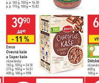 Globus Emco ovesná kaše a super kaše nabídka