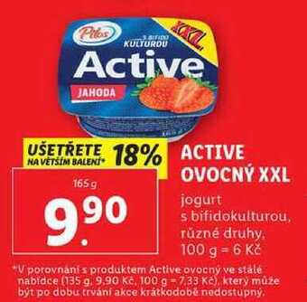 Lidl Active ovocný xxl, 165 g nabídka