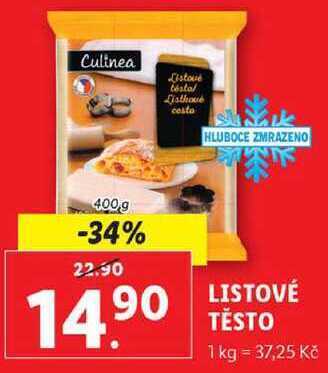 Lidl Listové těsto, 400 g nabídka