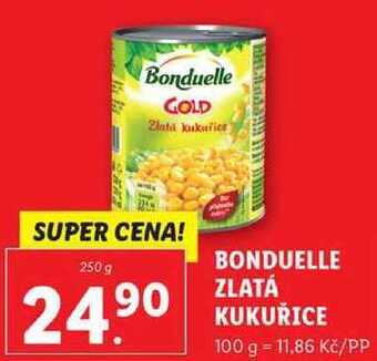 Lidl Bonduelle zlatá kukuřice, 250 g nabídka