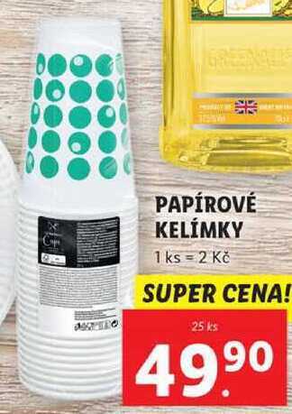 Lidl Papírové kelímky, 25 ks nabídka