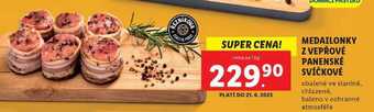 Lidl Medailonky z vepřové panenské svíčkové, cena za 1 kg nabídka