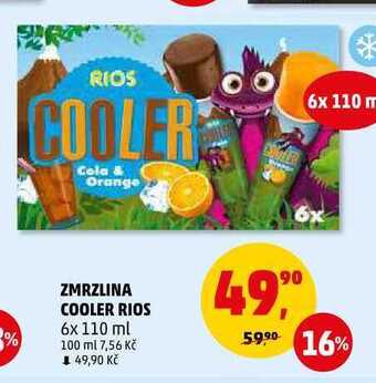 Zmrzlina cooler rios, 6x 110 ml
