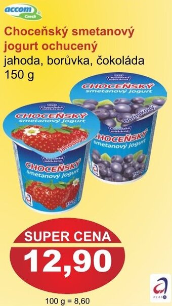 PLUS JIP Choceňský smetanový jogurt ochucený nabídka