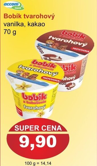 PLUS JIP Bobík tvarohový vanilka, kakao nabídka